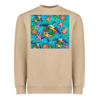 Mushroom Turtle summer seashells starfish seaweed Heavyweight Sweatshirt - Artiststas