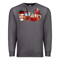 Charcoal Heather hockey coffee cups Premium Sweatshirt - AdoDesignShop