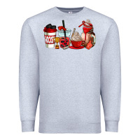 Heather Grey hockey coffee cups Premium Sweatshirt - AdoDesignShop