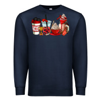 Navy hockey coffee cups Premium Sweatshirt - AdoDesignShop