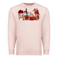 Pale Pink hockey coffee cups Premium Sweatshirt - AdoDesignShop