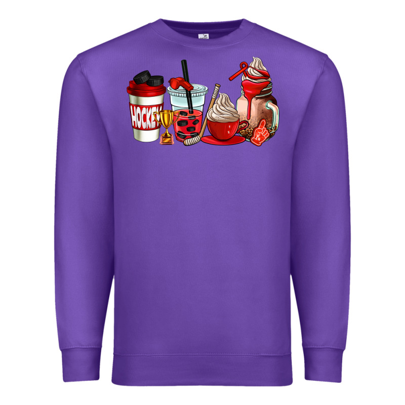 Hockey Coffee Cups Premium Sweatshirt by AdoDesignShop | Teevron