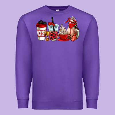 Hockey Coffee Cups Premium Sweatshirt Designed By Adodesignshop