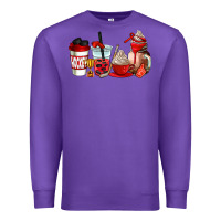 Purple hockey coffee cups Premium Sweatshirt - AdoDesignShop