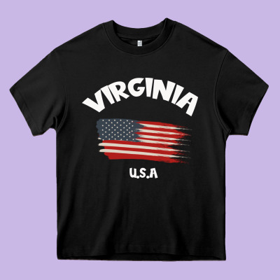 Virginia U.s.a Heavy Core Tee Designed By Bettercallsaul