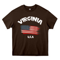 Chocolate Brown VIRGINIA U.S.A Heavy Core Tee - Bettercallsaul