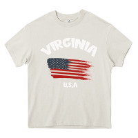 Cream VIRGINIA U.S.A Heavy Core Tee - Bettercallsaul