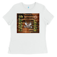 White daddy's hunting buddy Ladies Tee - TumblerDesignByShophia