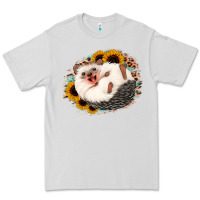 Dove Grey happy hedgehog sunflower leopard Premium Tee - Jasminsmagicworld