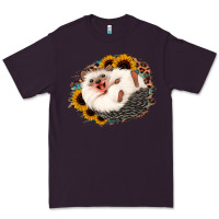 Plum happy hedgehog sunflower leopard Premium Tee - Jasminsmagicworld