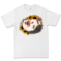 White happy hedgehog sunflower leopard Premium Tee - Jasminsmagicworld