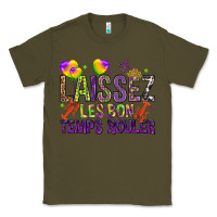 Army Green Loissez les bon temps rouler with balloon Classic Tee - HowdyJamesFarm