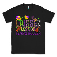 Black Loissez les bon temps rouler with balloon Classic Tee - HowdyJamesFarm