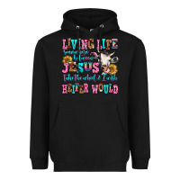 Black living life somewhere between jesus take the wheel Heavyweight Hoodie - AdoDesignShop