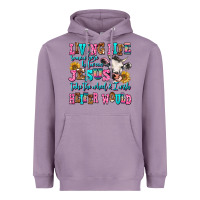 Lavender living life somewhere between jesus take the wheel Heavyweight Hoodie - AdoDesignShop