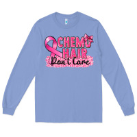 Colony Blue Breast Cancer Chemo hair don't care Long Sleeve Tee - FaDigitalArtStudio