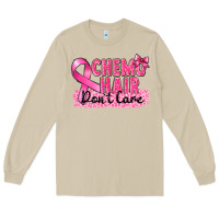Mushroom Breast Cancer Chemo hair don't care Long Sleeve Tee - FaDigitalArtStudio