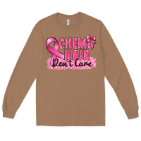 Toasted Coconut Breast Cancer Chemo hair don't care Long Sleeve Tee - FaDigitalArtStudio