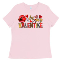 Bubblegum Pink Be my valentine Valentine's Day Ladies Tee - HowdyJamesFarm