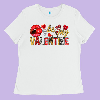 Be My Valentine Valentine's Day Ladies Tee Designed By Howdyjamesfarm