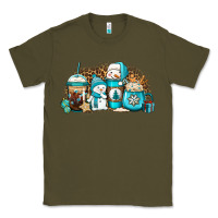 Army Green winter snowman coffee cups Classic Tee - Jasminsmagicworld