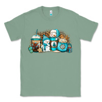 Sage winter snowman coffee cups Classic Tee - Jasminsmagicworld