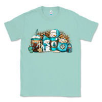 Seafoam winter snowman coffee cups Classic Tee - Jasminsmagicworld