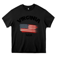 Black VIRGINIA U.S.A Heavy Core Tee - Bettercallsaul