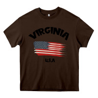 Chocolate Brown VIRGINIA U.S.A Heavy Core Tee - Bettercallsaul