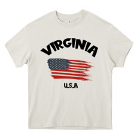 Cream VIRGINIA U.S.A Heavy Core Tee - Bettercallsaul