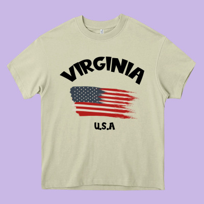 Virginia U.s.a Heavy Core Tee Designed By Bettercallsaul