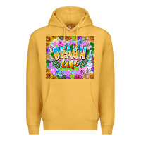 Mustard Beach Life Premium Hoodie - CowhideDigitalArt