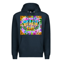 Navy Beach Life Premium Hoodie - CowhideDigitalArt