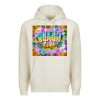 Oatmeal Heather Beach Life Premium Hoodie - CowhideDigitalArt