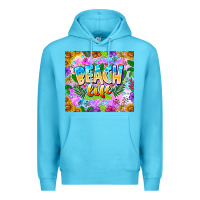 Ocean Blue Beach Life Premium Hoodie - CowhideDigitalArt