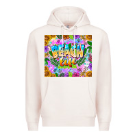 Pale Pink Beach Life Premium Hoodie - CowhideDigitalArt