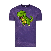 Cloud Purple Cartoon T-Rex Vintage Tee - HowdyJamesFarm