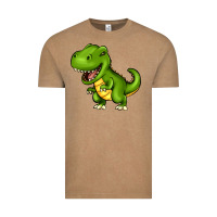 Vintage Coffee Cartoon T-Rex Vintage Tee - HowdyJamesFarm