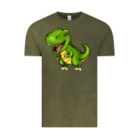 Vintage Olive Cartoon T-Rex Vintage Tee - HowdyJamesFarm