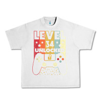 Lunar Rock level 34 unlocked shirt video gamer 34th birthday gifts tee t shirt Urban Heavy Tee - longCreatives