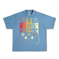 Pebble Blue level 34 unlocked shirt video gamer 34th birthday gifts tee t shirt Urban Heavy Tee - longCreatives