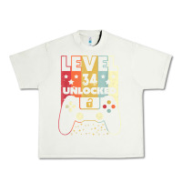 Pistachio level 34 unlocked shirt video gamer 34th birthday gifts tee t shirt Urban Heavy Tee - longCreatives