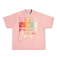 Salmon level 34 unlocked shirt video gamer 34th birthday gifts tee t shirt Urban Heavy Tee - longCreatives