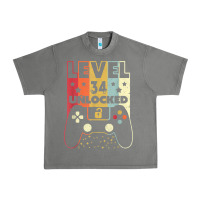 Tornado level 34 unlocked shirt video gamer 34th birthday gifts tee t shirt Urban Heavy Tee - longCreatives