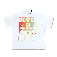 White level 34 unlocked shirt video gamer 34th birthday gifts tee t shirt Urban Heavy Tee - longCreatives