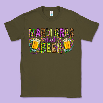 Mardi Gras And Beer Classic Tee Designed By Howdyjamesfarm