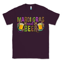 Plum Mardi Gras and beer Classic Tee - HowdyJamesFarm