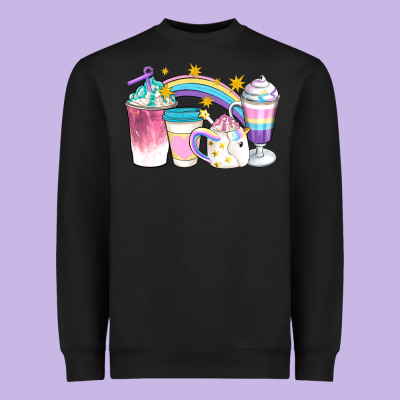 Unicorn Coffee Cups Heavyweight Sweatshirt Designed By Artiststas