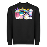 Black Unicorn Coffee Cups Heavyweight Sweatshirt - Artiststas