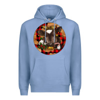 Colony Blue Christmas Baby Cow Premium Hoodie - RanaPortraitStore
